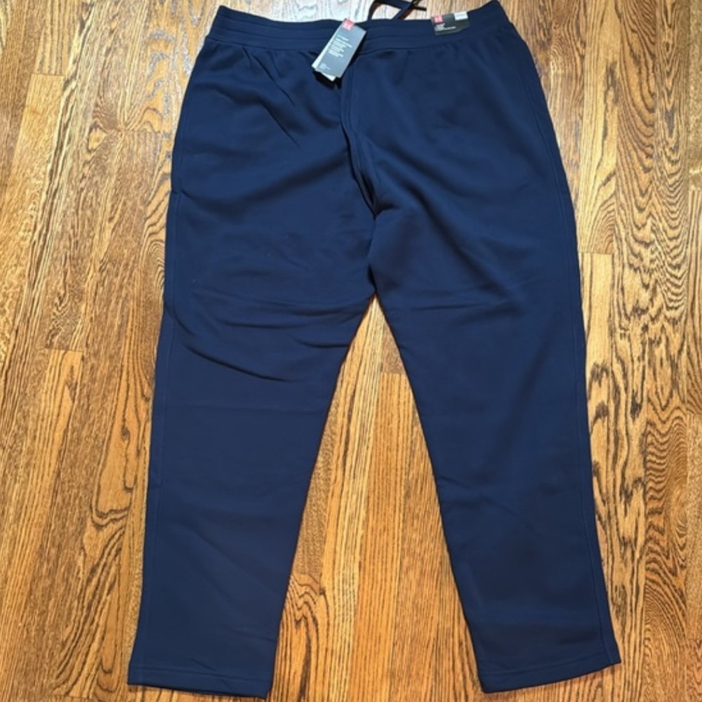 NWT🤩UNDER ARMOUR COLD GEAR NAVY PANTS WITH DRAWSTRING - Picture 3 of 6
